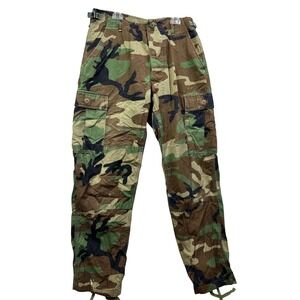 Men's Woodland Camouflage military Combat Trousers Hot Weather Cargo Pants 30x28